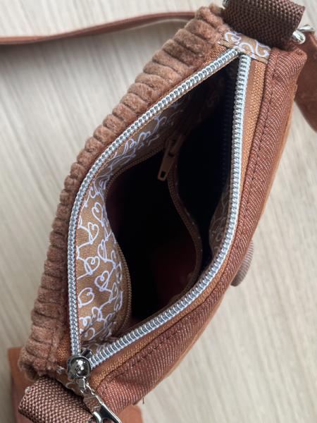 "Flickenwerk I mit Tasche" - MOKKABRAUN